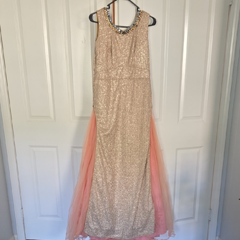 Sparkling Gown with Pink Tulle